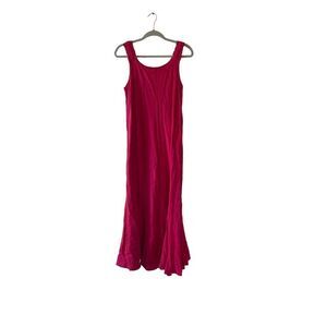 Oh My Gauze! Pink Sleeveless Scoop-Neck Maxi Dress 100% Cotton Size small/ mediu